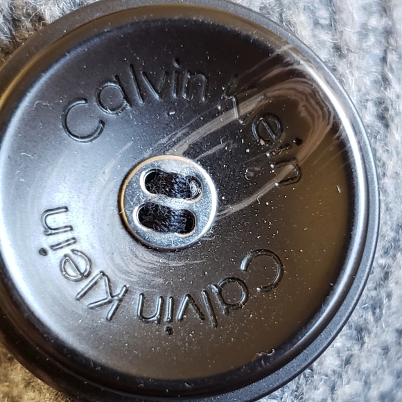 CALVIN KLEIN grey wool blend coat - Picture 6 of 12